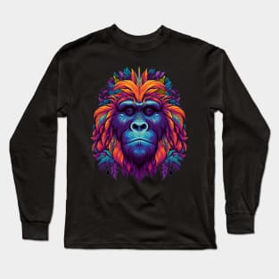 Funky Hippie Gorilla Long Sleeve T-Shirt